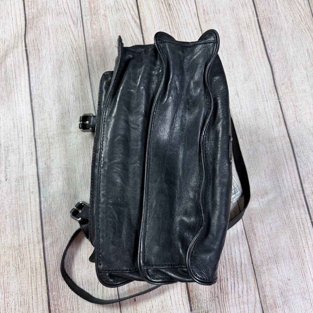 Frye Large Cameron Black Leather Satchel - Picture 7 of 9